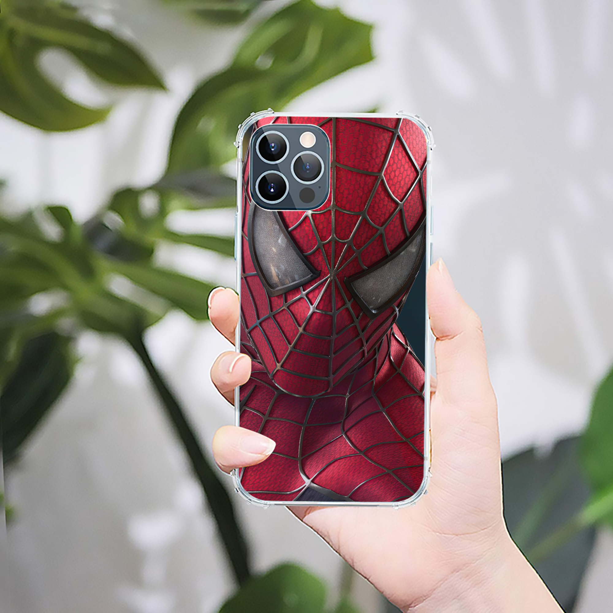 （画像用） Spider Man スパイダーマン 【iPhone 12シリーズ対応】透明スマホケース（クリアソフトケース）
